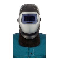 Защита шеи сварщика кожаная, короткая