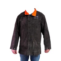 Защитная куртка сварщика Ally Protect (AP-5130) / Спилковый защитный пиджак для сварочных работ 3XL