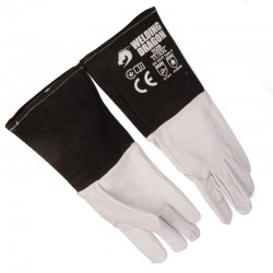 Перчатки сварщика Welding Dragon 1128 с кожаными вставками для аргонодувной сварки / Сварочные краги спилковые XXL