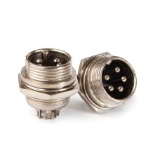 Разъем пятиполюсный панельный GX16-5 (штекер) Welding Dragon