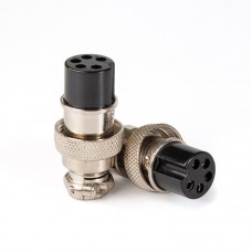 Кабельный разъем пятиполюсный GX16-5 (гнездо) Welding Dragon / Разъемное соединение для сварочных горелок