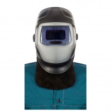 Защита шеи сварщика кожаная, короткая / Сварочный воротник для защиты шеи / Спец одежда сварщика