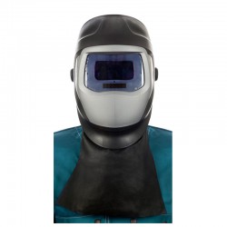 Защита шеи сварщика кожаная, удлиненная