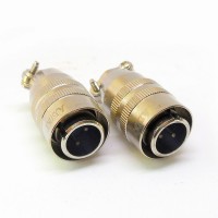 Разъем двухполюсный кабельный для кнопки TIG XS12K2P (штекер) Welding Dragon / Разъемное соединение для кнопок сварочных аппаратов