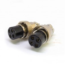 Разъем четырехполюсный кабельный GX 16-4 (гнездо) Welding Dragon / Разъемное соединение для кнопок TIG сварочных аппаратов